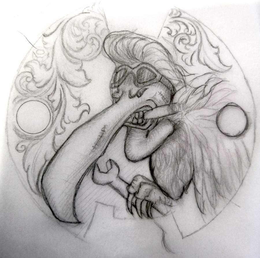 Étude du sujet Dessin sur calque